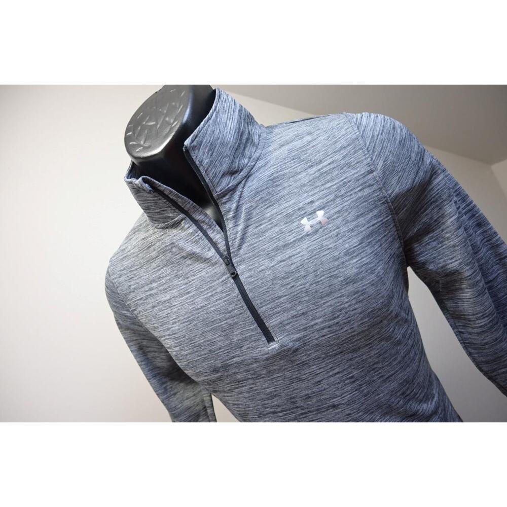 Under Armour 1/4 Zip Athletic Jacket HeatGear Looseâ Gray Womens Size Medium